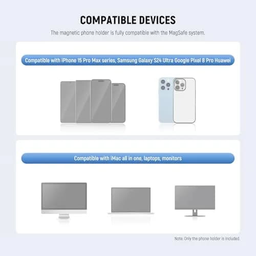 NEEWER SP08 Continuity Camera Mount for Desktop Monitor, Magnetic Tri Fold with Arca Type Base, 157g (5.5oz) Aluminum Alloy thumbnail 3