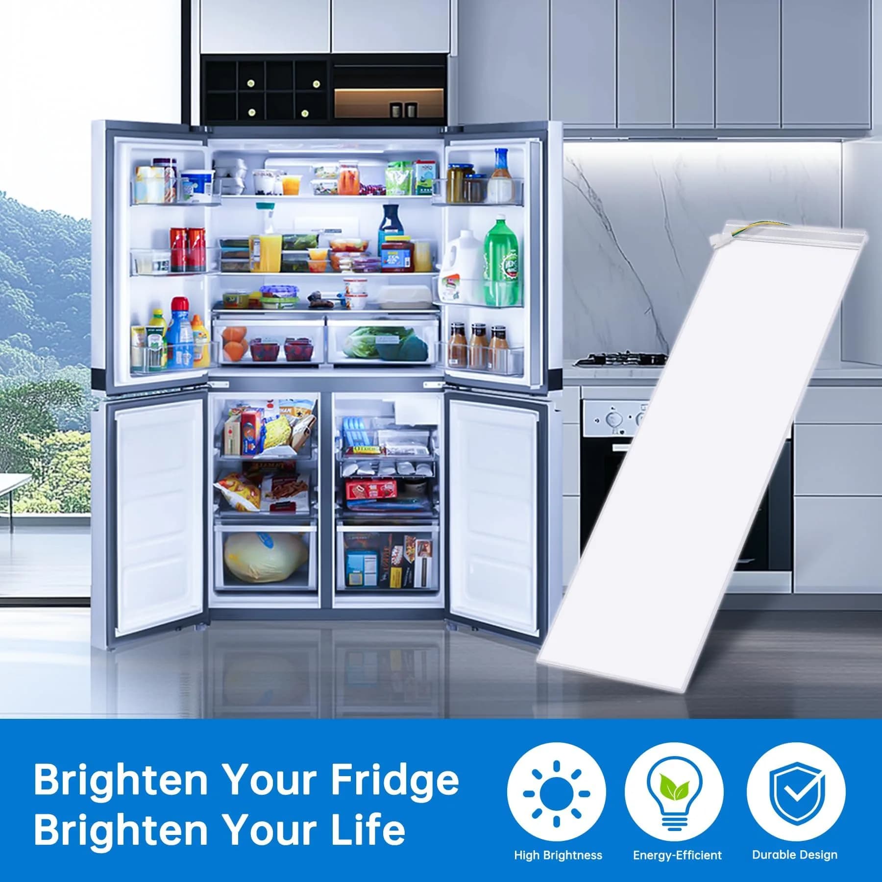 TSIGUOQURU Refrigerator LED Light Assembly W11048980 for Whirlpool WRQA59CNKZ, Kitchen-Aid KRQC506MPS00 | USA Imported Appliance Part - view 5