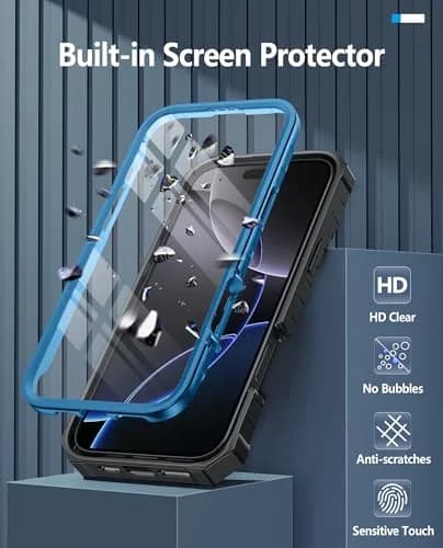 FNTCASE for iPhone 16 Pro Max Case, Built-in Screen Protector & Kickstand | 20ft Drop Military-Grade Protection thumbnail 5