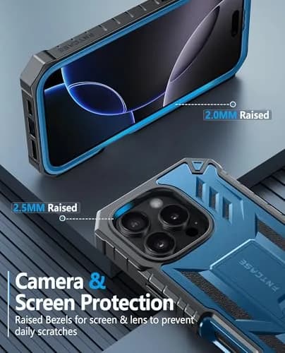 FNTCASE for iPhone 16 Pro Max Case, Built-in Screen Protector & Kickstand | 20ft Drop Military-Grade Protection thumbnail 6