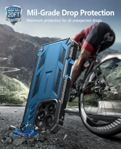 FNTCASE for iPhone 16 Pro Max Case, Built-in Screen Protector & Kickstand | 20ft Drop Military-Grade Protection thumbnail 8