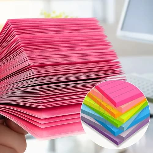 YEECOK Lined Sticky Notes 3x3 inch (7.6x7.6 cm) | 18-Pack, 1008 Sheets Total, Super Sticky thumbnail 4