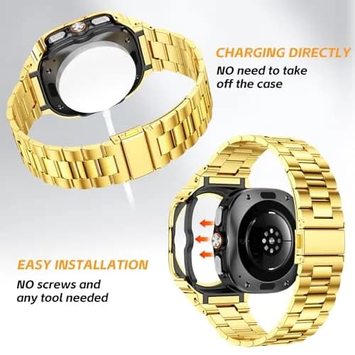 SUPLINK Stainless Steel Watch Band for Samsung Galaxy Watch Ultra 47mm | Adjustable Metal Strap thumbnail 4