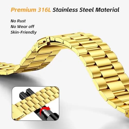 SUPLINK Stainless Steel Watch Band for Samsung Galaxy Watch Ultra 47mm | Adjustable Metal Strap thumbnail 6