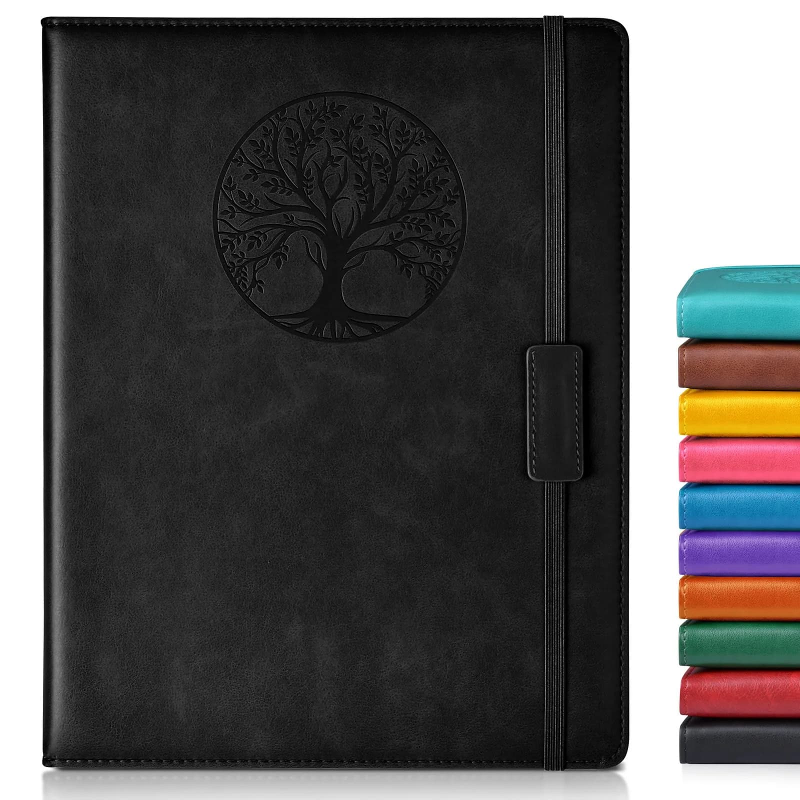 Biuwory Tree of Life Journal Notebook with Leather Cover, College Ruled, A5 Size (256 Pages) | Vintage Diary for Writing - main product image