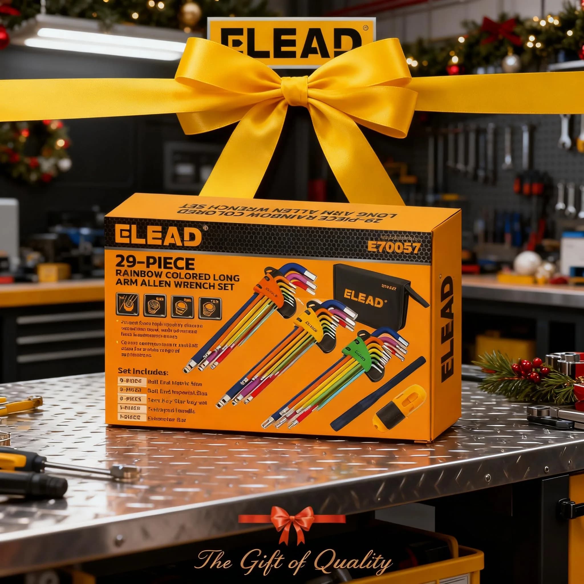 ELEAD 29-Piece Hex & Torx Key Set | Rainbow Colored Allen Wrench Set with T-Handle & Extension Bar (Metric 1.5-10mm, SAE 1/16"-3/8", Torx T10-T50) - view 9