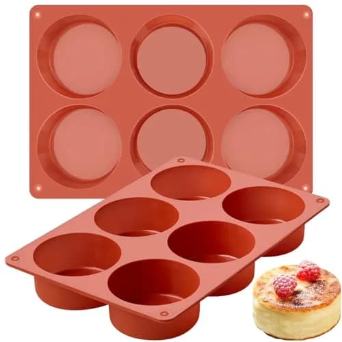 JOERSH Silicone Egg Bite Molds, 3 Inch Round, 12 Cavities (2-Pack) | Deep Molds for Breakfast Sandwiches & Frittatas thumbnail 1