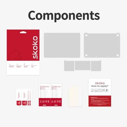 skoko Easy Install Version Skin Protector Matte Transparent Film Compatible with MacBook Pro 14 inch M1 M2 M3 M4 M5 2021-2026 | Anti-Slip & Ultra-Thin thumbnail 6