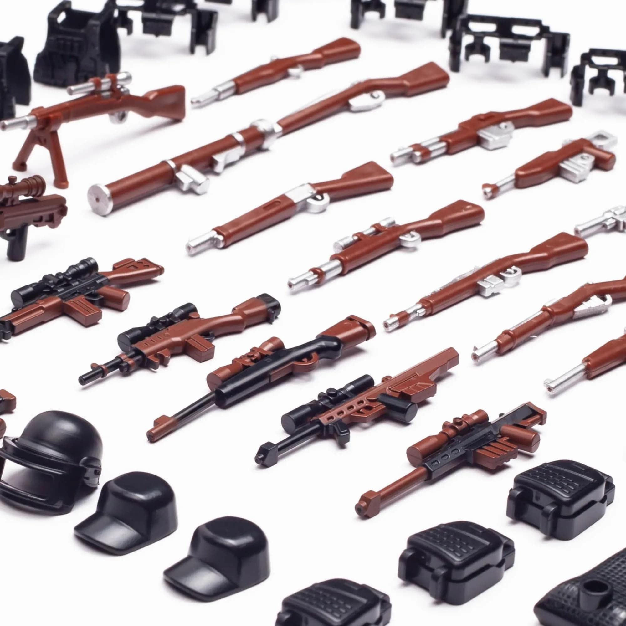MaozyHomie US Brown Weapons Military Building Blocks Toy Set for Ages 3+ - view 4