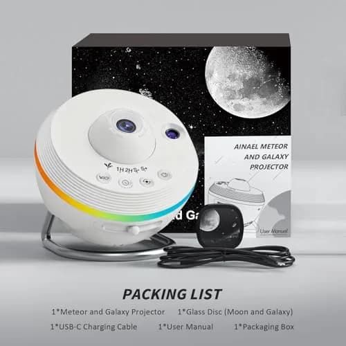 Ainael Galaxy Projector | HD Star & Planetarium Night Light with 5K Projection, Adjustable Focus, 20㎡ Coverage thumbnail 6