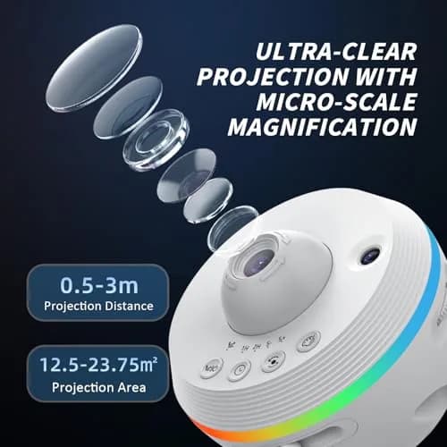 Ainael Galaxy Projector | HD Star & Planetarium Night Light with 5K Projection, Adjustable Focus, 20㎡ Coverage thumbnail 3