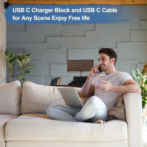 CSXZCOON 20W USB C Fast Charger & 10ft Type C to C Cable for iPhone & iPad | 60W Power, Long Cable, Safety thumbnail 7