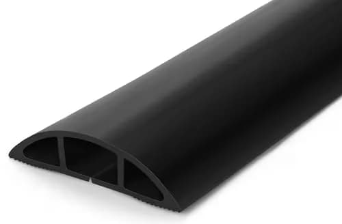 ZhiYo Black Floor Cord Cover 1.83m (6ft) | Hides 1-2 Cables, Prevents Trips thumbnail 6