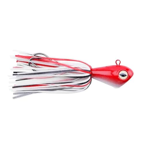 C&H Lures No Alibi Alien Jig Offshore Series, 6 oz / 170 g, Glow Red/Black Skirt, 7/0 Hooks | Versatile Saltwater Jig thumbnail 2