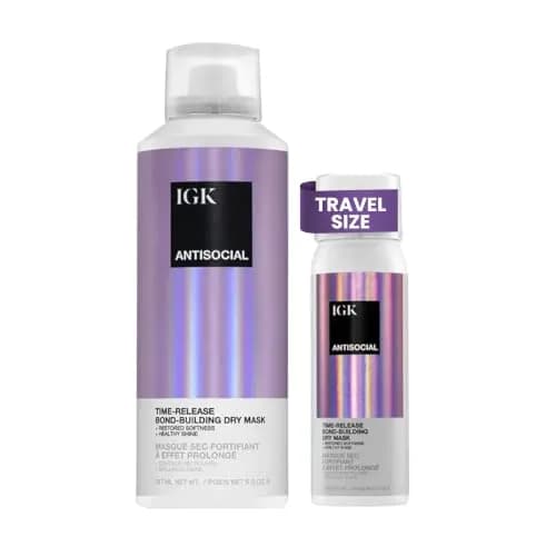IGK Antisocial Overnight Dry Hair Mask 156ml (5.5 Fl Oz) | Bond Repair for Damaged Hair thumbnail 1
