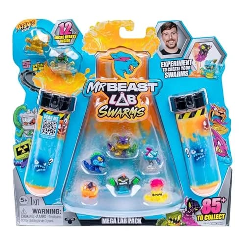 MRBEAST LAB Swarms Atomic Series 12 Pack Micro Beasts 2.5 cm (1 inch) | Collectible Toy Figures for Kids 3+ thumbnail 1