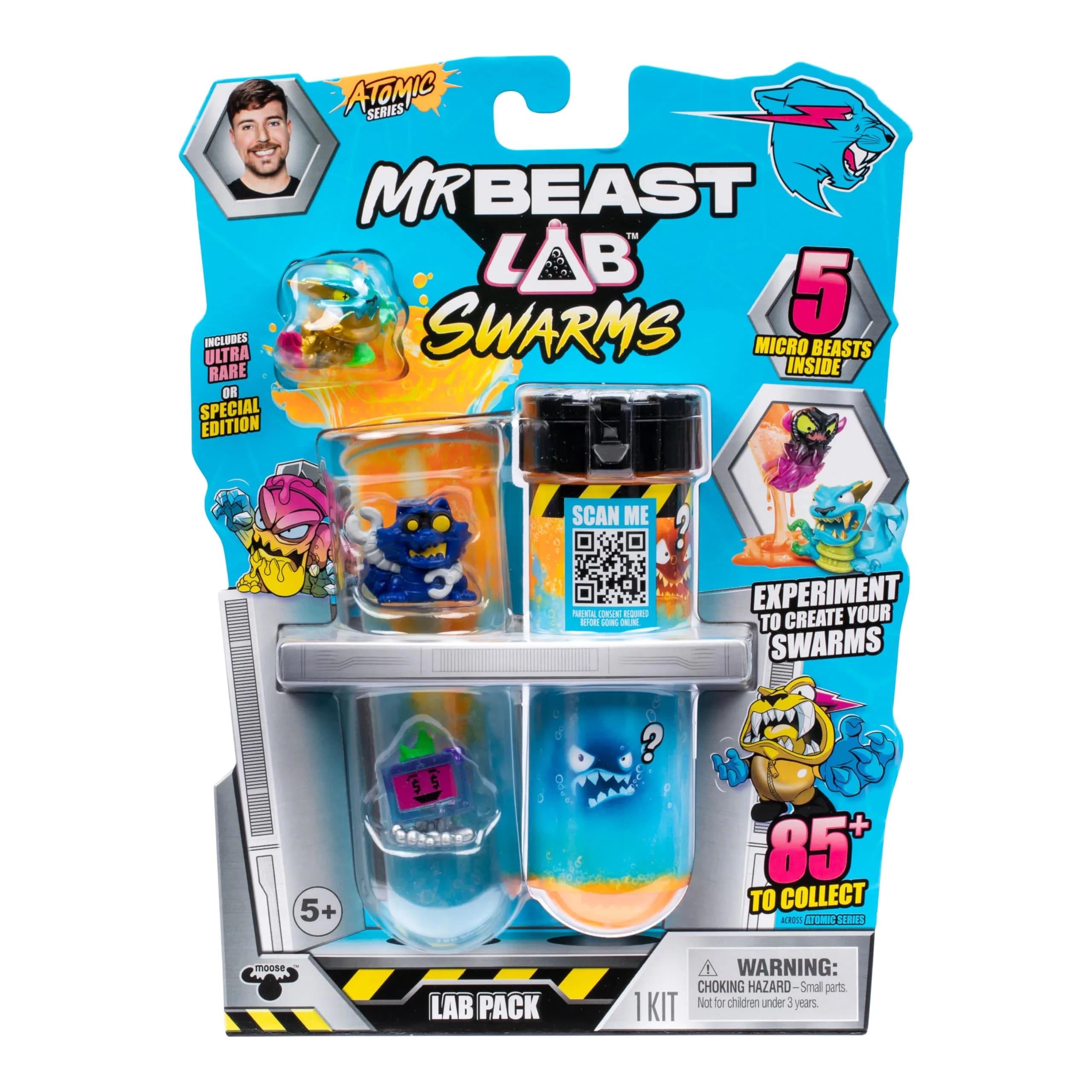 MRBEAST LAB Swarms Atomic Series 2 5 Pack Micro Beasts | Mystery Toy Figures for Kids 5+ - main product image
