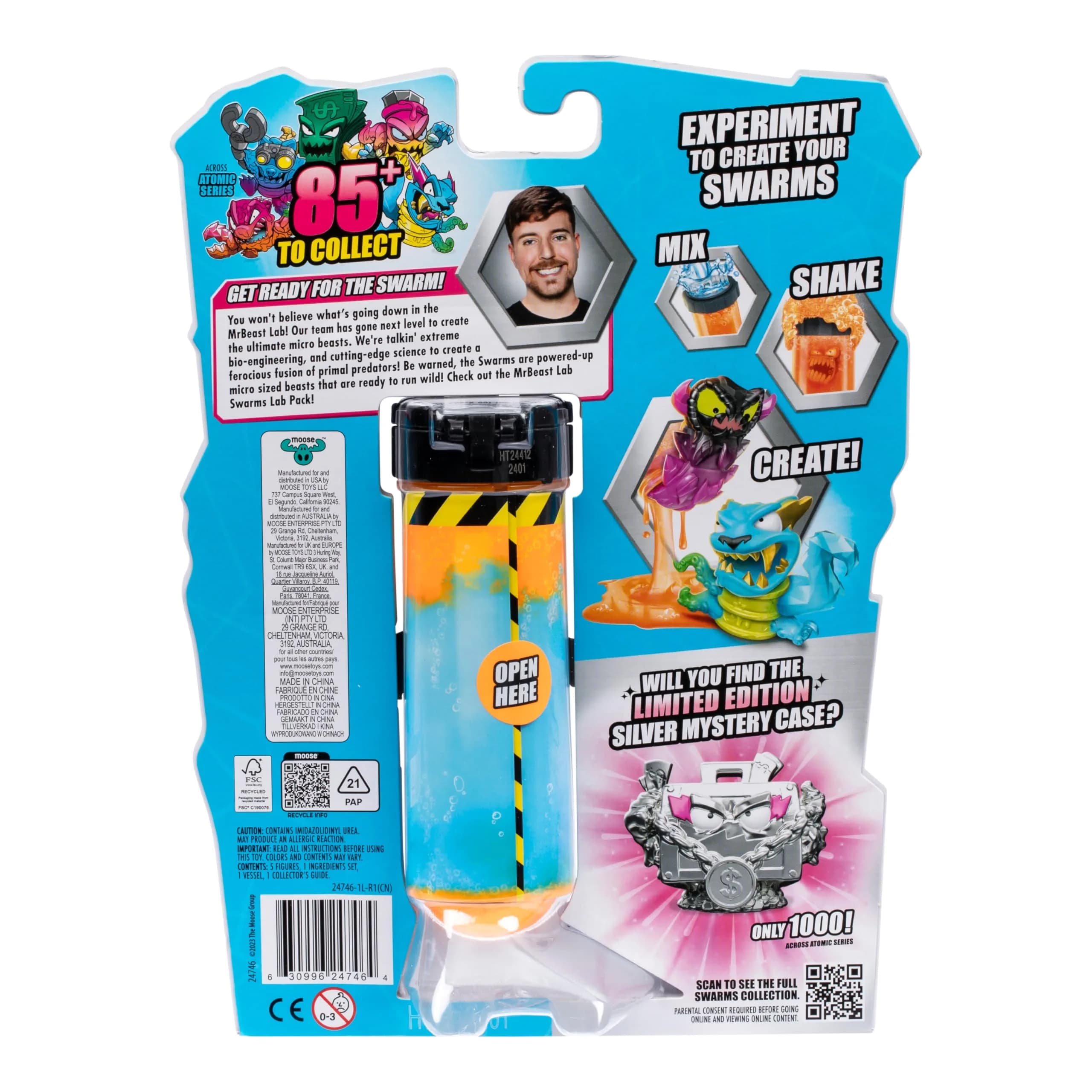MrBeast Lab Swarms Atomic Series 2 Micro Beasts 5 Pack | Collectible Toy Figures for Kids 5+ - view 3