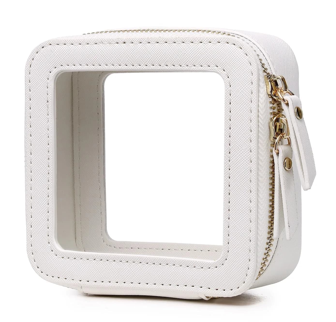 Pinkmik A1/White MINI-1 Clear Makeup Bag | TSA Approved Travel Cosmetic Case - main product image