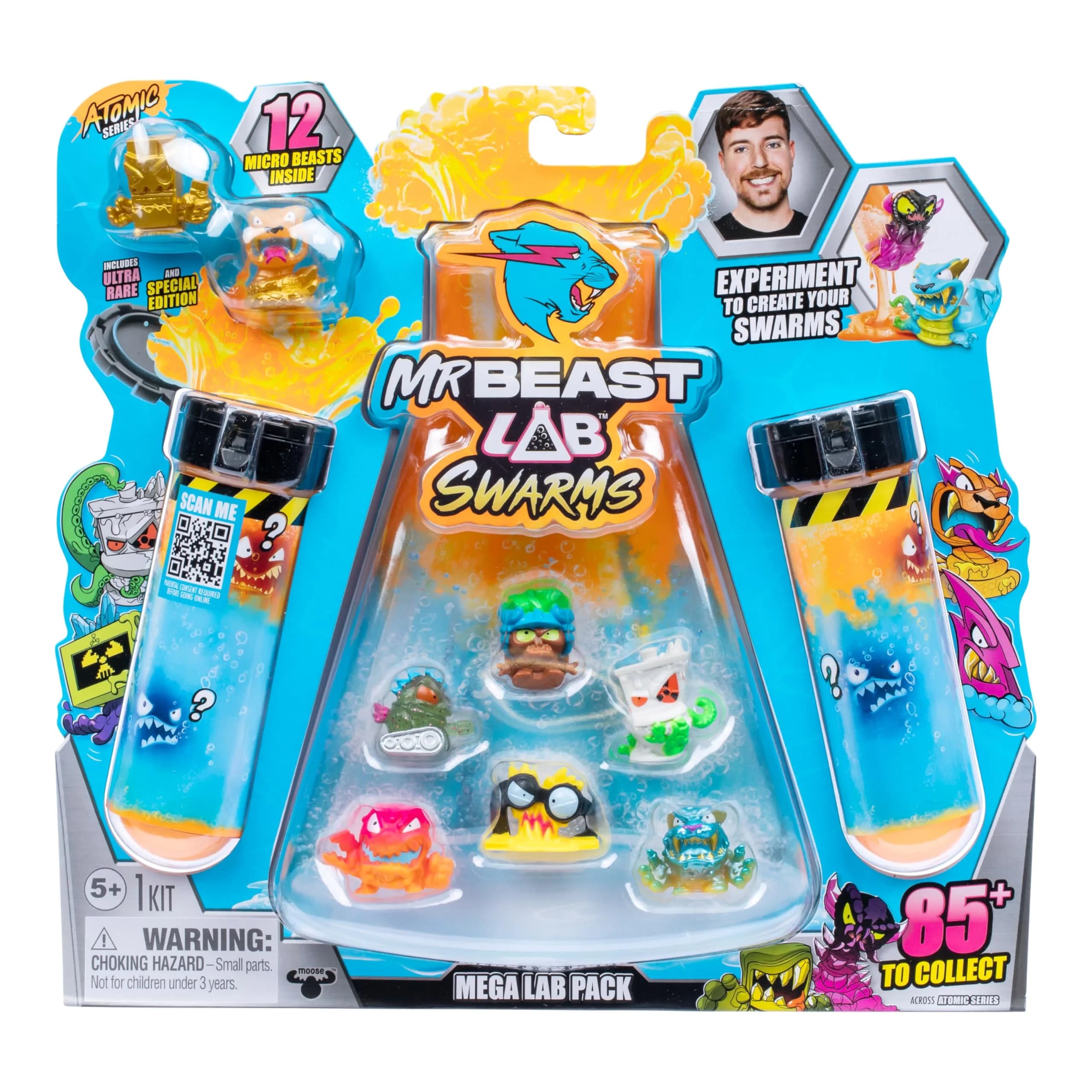MRBEAST LAB Swarms Atomic Series 12 Pack Micro Beasts - Python Panther, 1-inch Collectible Toy Figures - main product image