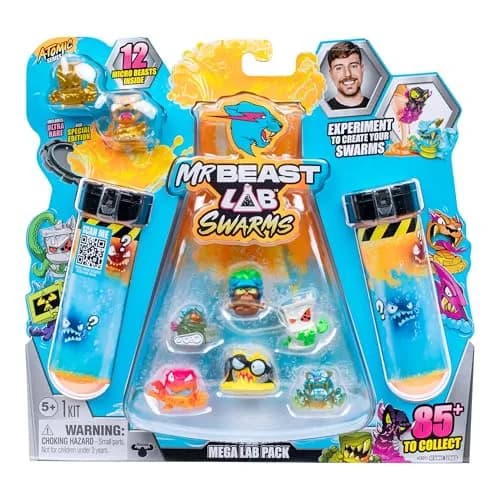 MrBeast Lab Swarms Atomic Series 12 Pack Micro Beasts | Collectible Toy Figures for Kids 60-180 Months thumbnail 1