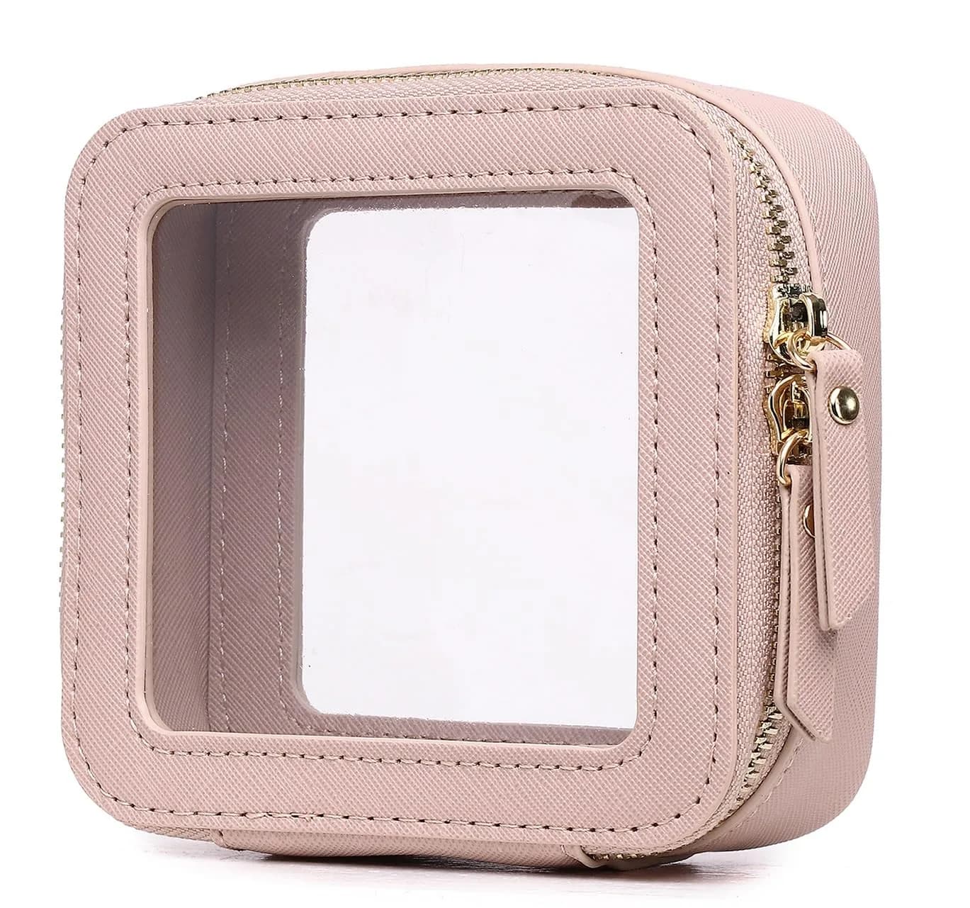 Pinkmik A1/Pink MINI-1 Clear Makeup Bag - Compact Cosmetic Travel Case - main product image