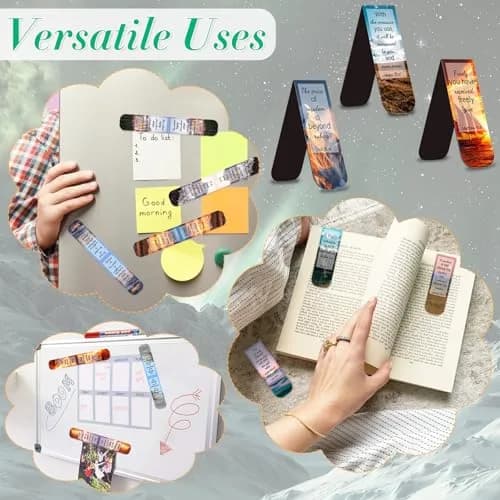 Diteryy Magnetic Bookmarks 50 Pack | Bible Verse Page Markers for Books thumbnail 5