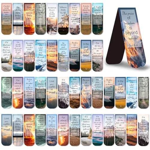 Diteryy Magnetic Bookmarks 50 Pack | Bible Verse Page Markers for Books thumbnail 1