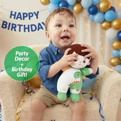 OUOZZZ Dinosaur Plush Toy 25cm (10") | CPC Certified & CPSIA Tested for Safe Play thumbnail 4