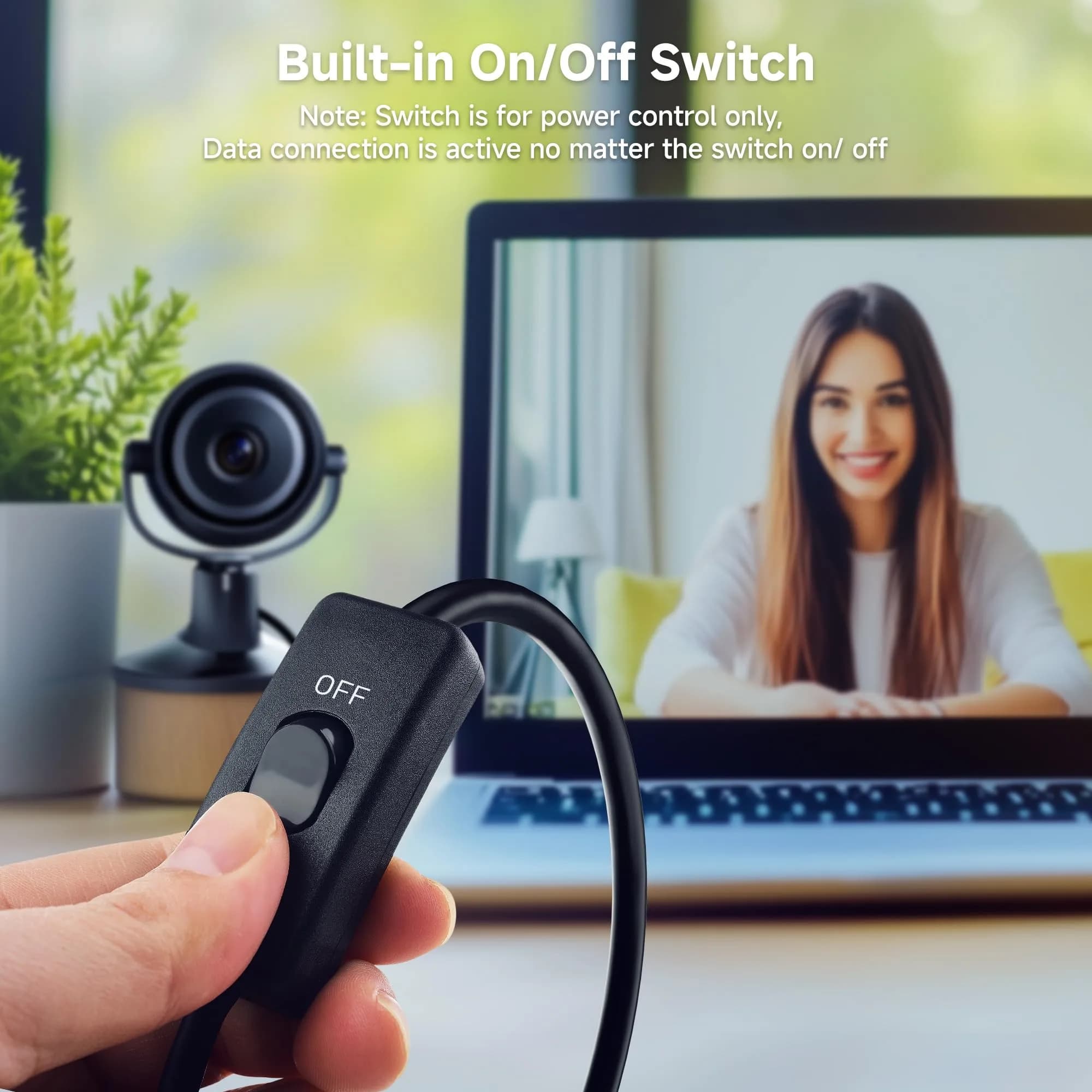 Cable Matters USB 3.0 Extension Cable with On/Off Switch, 1ft (0.3m) | 5Gbps Data Transfer - view 3