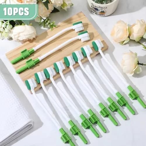 Didaey Green 10 Pcs Oral Suction Swabs Sponge Toothbrush | Individually Wrapped thumbnail 6