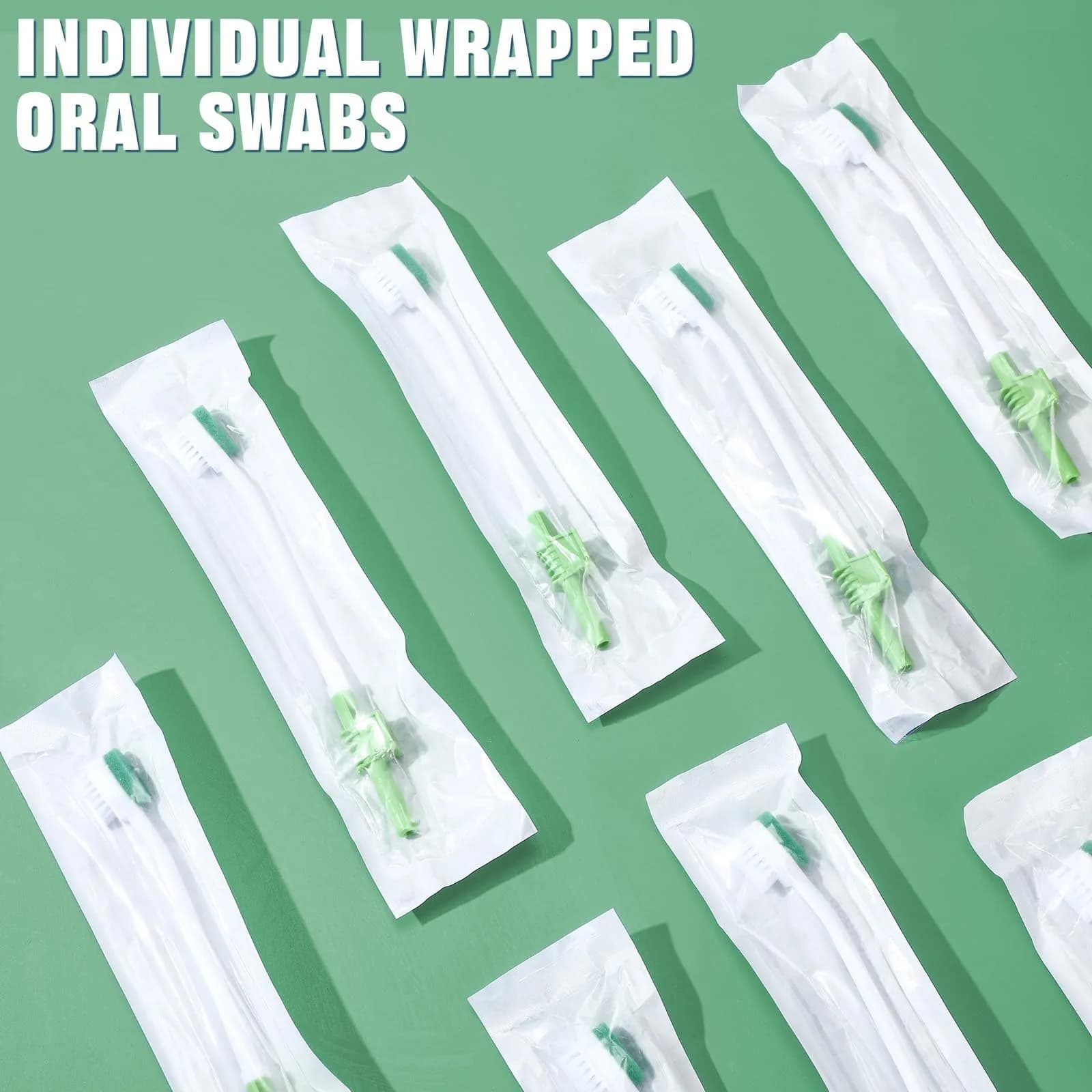 Didaey Green 10 Pcs Oral Suction Swabs Sponge Toothbrush | Individually Wrapped - view 4