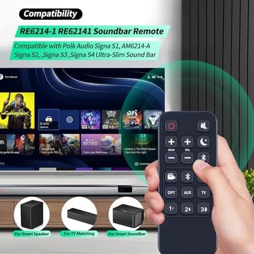 WDZP Remote Control for Polk Signa S1 & S2 | Universal Replacement, Infrared, 12m Range thumbnail 2