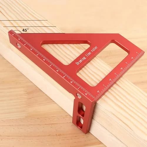 KETIPED 6" Imperial 3D Multi-Angle Measuring Ruler,45/90 Degree Aluminum Alloy for Woodworking thumbnail 5