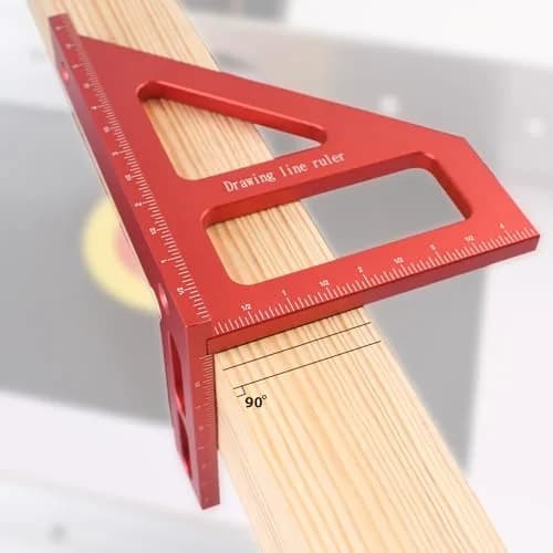 KETIPED 6" Imperial 3D Multi-Angle Measuring Ruler,45/90 Degree Aluminum Alloy for Woodworking thumbnail 6