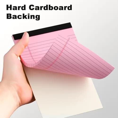 AILZFEI Colored Note Pads 5x8 Inch 150 Sheets | College Ruled Paper Pads with Red Margin Lines thumbnail 6