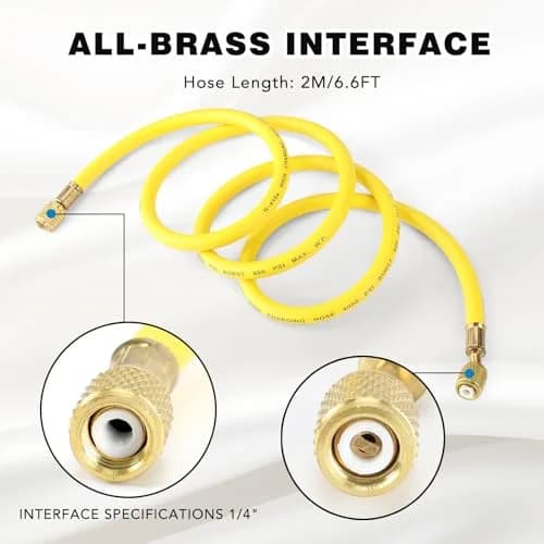 BETOOLL Nitrogen Regulator 0-800 PSI Brass with 78.7" Hose | HVAC & Welding Equipment thumbnail 3