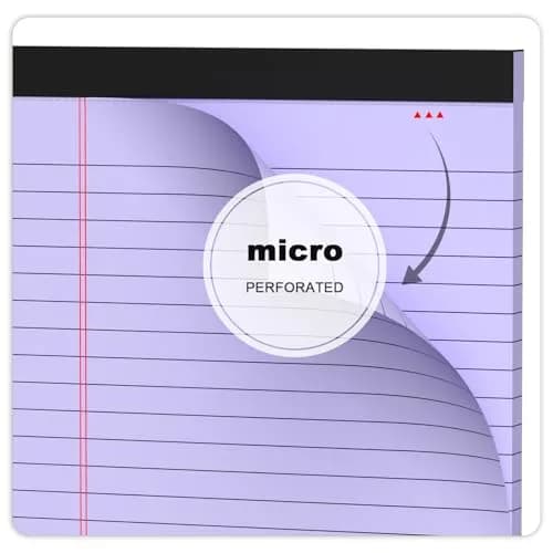 AILZFEI Purple Legal Pads 5x8 Inch (180 Pages Total) | College Ruled with Premium Paper thumbnail 5