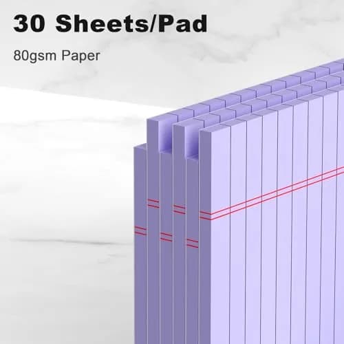 AILZFEI Purple Legal Pads 5x8 Inch (180 Pages Total) | College Ruled with Premium Paper thumbnail 3