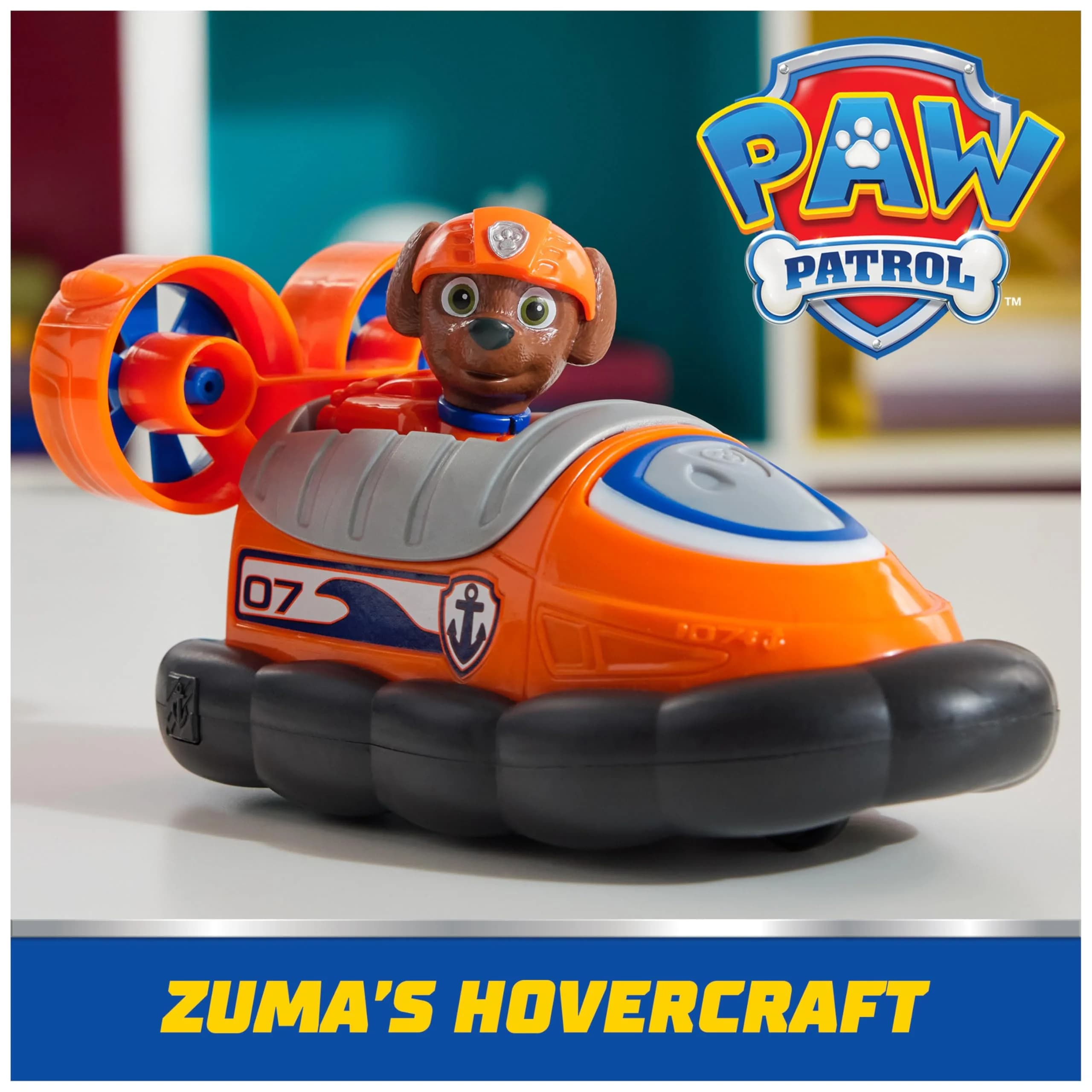Paw Patrol Zuma Hovercraft Toy Vehicle with Collectible Figure | Ages 3+ | Plastic - view 2