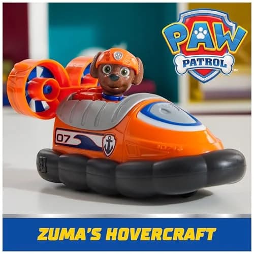 Paw Patrol Zuma Hovercraft Toy Vehicle with Collectible Figure | Ages 3+ | Plastic thumbnail 2