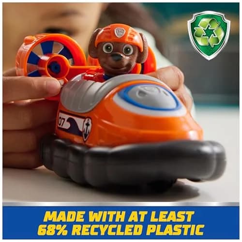 Paw Patrol Zuma Hovercraft Toy Vehicle with Collectible Figure | Ages 3+ | Plastic thumbnail 3