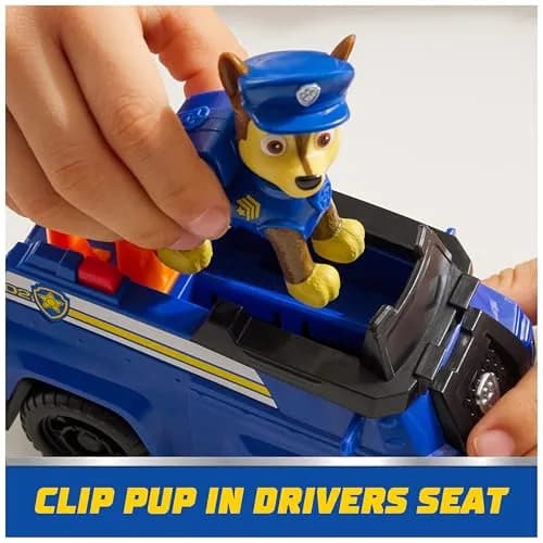 Paw Patrol Chase's Patrol Cruiser Toy Car with Collectible Action Figure | Made with 80% Recycled Plastic thumbnail 7