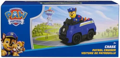 Paw Patrol Chase's Patrol Cruiser Toy Car with Collectible Action Figure | Made with 80% Recycled Plastic thumbnail 8
