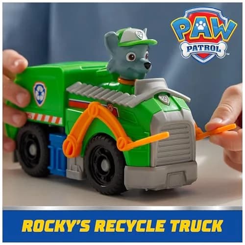 Paw Patrol Rocky's Recycle Truck Toy Vehicle & Collectible Action Figure | ASTM-Tested Educational Toy thumbnail 2