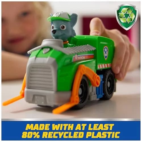 Paw Patrol Rocky's Recycle Truck Toy Vehicle & Collectible Action Figure | ASTM-Tested Educational Toy thumbnail 3