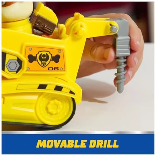 Paw Patrol Rubble's Bulldozer Toy Truck with Collectible Action Figure | ASTM-Tested Toy for Kids 3+ thumbnail 4