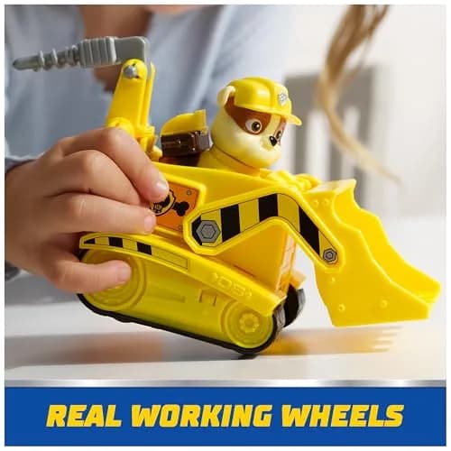 Paw Patrol Rubble's Bulldozer Toy Truck with Collectible Action Figure | ASTM-Tested Toy for Kids 3+ thumbnail 6