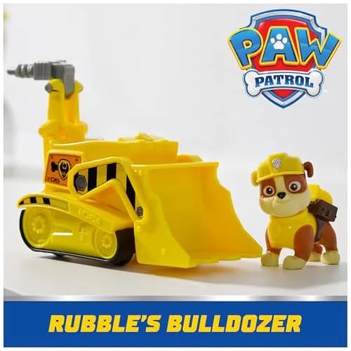 Paw Patrol Rubble's Bulldozer Toy Truck with Collectible Action Figure | ASTM-Tested Toy for Kids 3+ thumbnail 2
