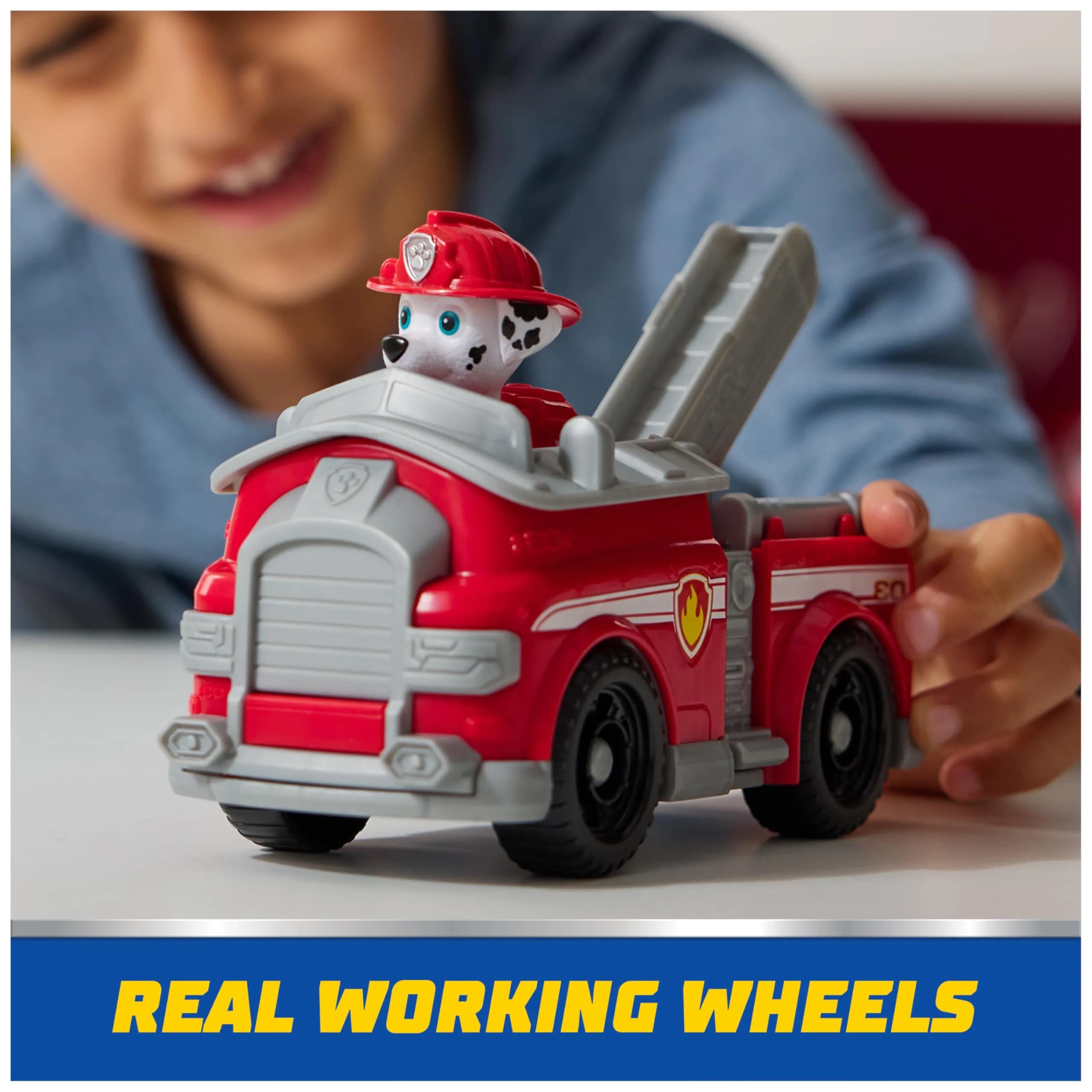 Paw Patrol Marshall's Firetruck Toy Vehicle with Collectible Action Figure | ASTM-Tested Educational Toy - view 6
